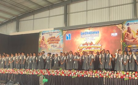 சேலத்தில் திருக்குறள் திருவிழா ... 3 ஆயிரத்துக்கு மேற்பட்ட மாணவ மாணவிகள் பங்கேற்பு.... 2 மணி நேரத்தில் 1330 குறளையும் ஒப்புவித்து சாதனை செய்த பள்ளி மாணவ மாணவிகள்....